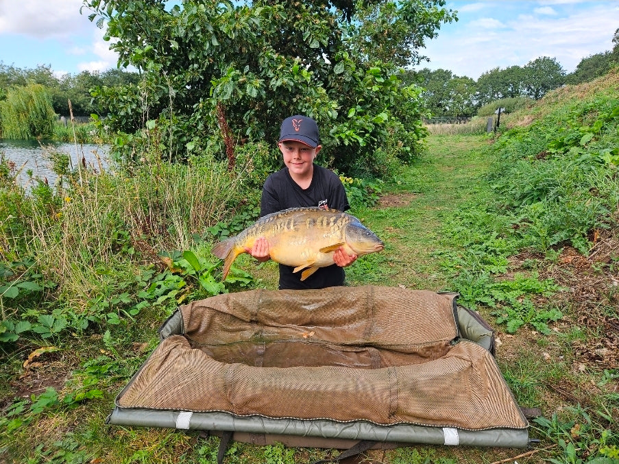 Leather carp showing its distinctive scale pattern